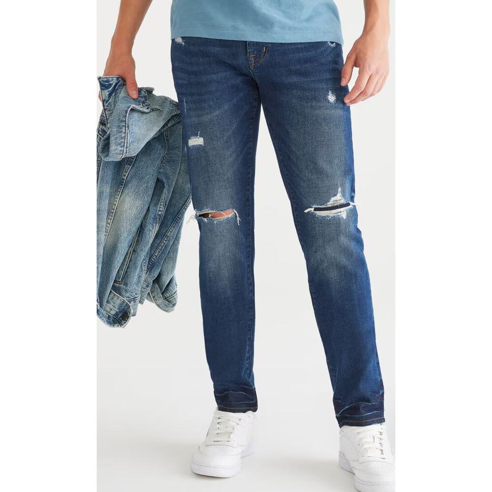 Aeropostle Skinny Stretch Distressed Blue Jeans NWT 29 x 32